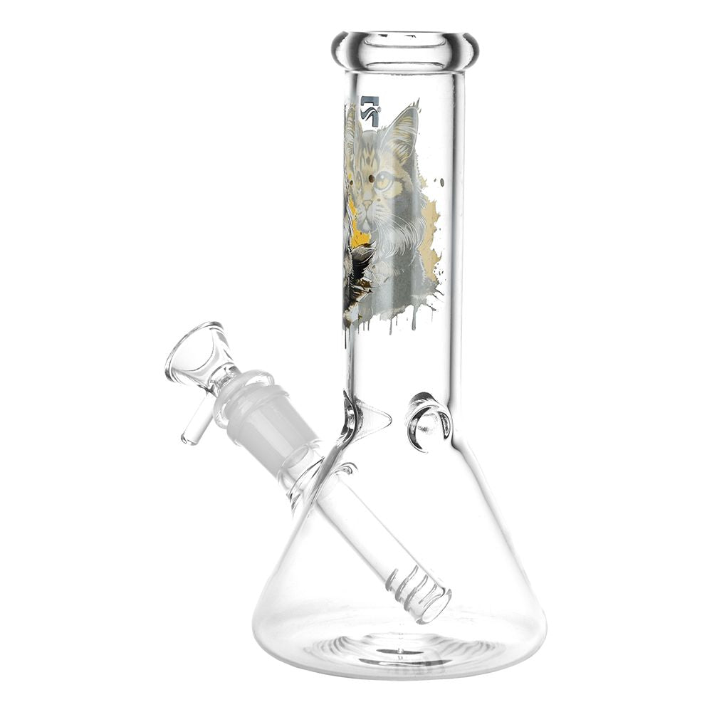 Pulsar Majestic Cat Glass Water Pipe - 7.75" / 14mm F