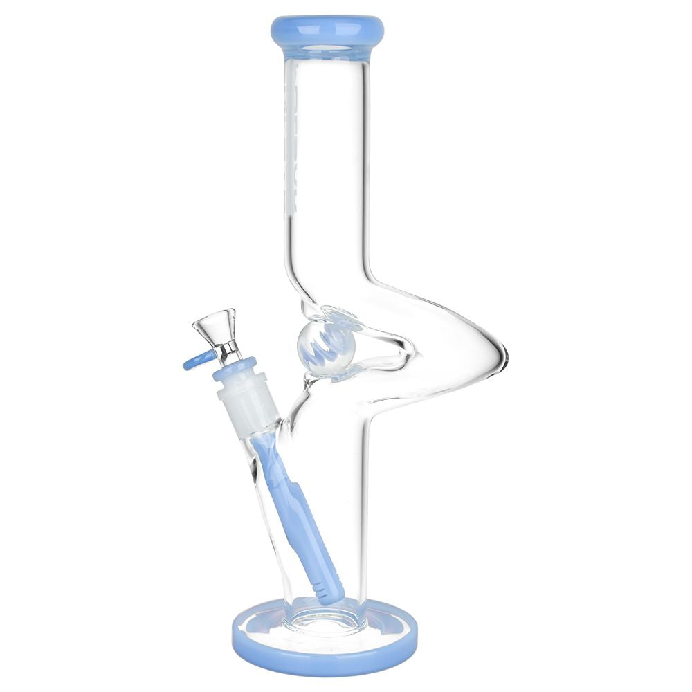 Pulsar Kinked Marble Straight Tube Glass Water Pipe - 12.75" / 14mm F