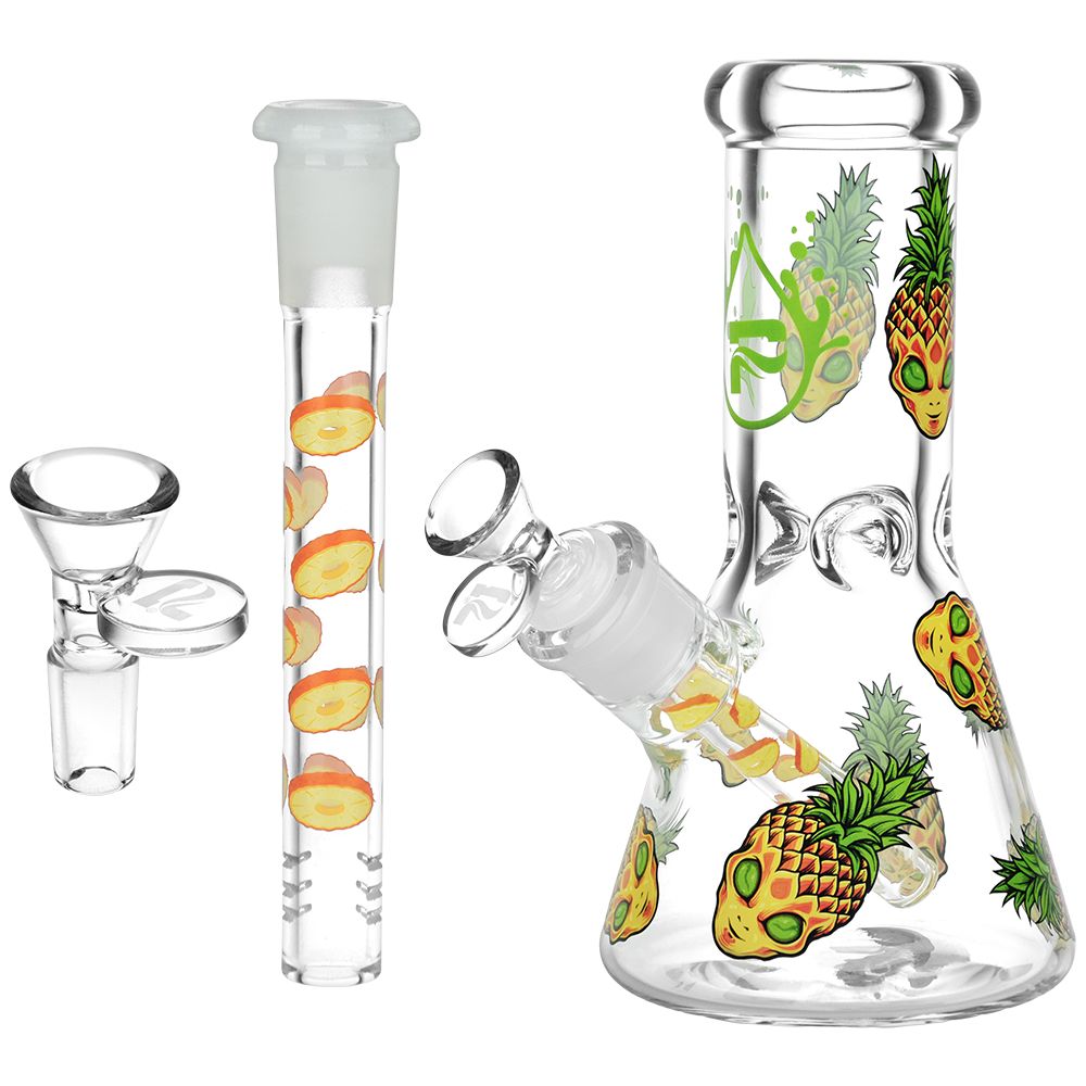 Pulsar Pinealien Design Series Glass Beaker Water Pipe - 8" / 14mm F