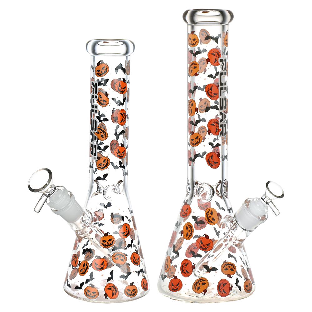 Pulsar Cackling Pumpkins Batty Beaker Glass Water Pipe | 14mm F