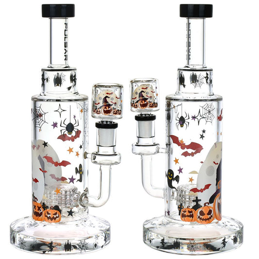 Pulsar Laughing Jack-O-Lantern Glass Water Pipe - 9.75" / 14mm F