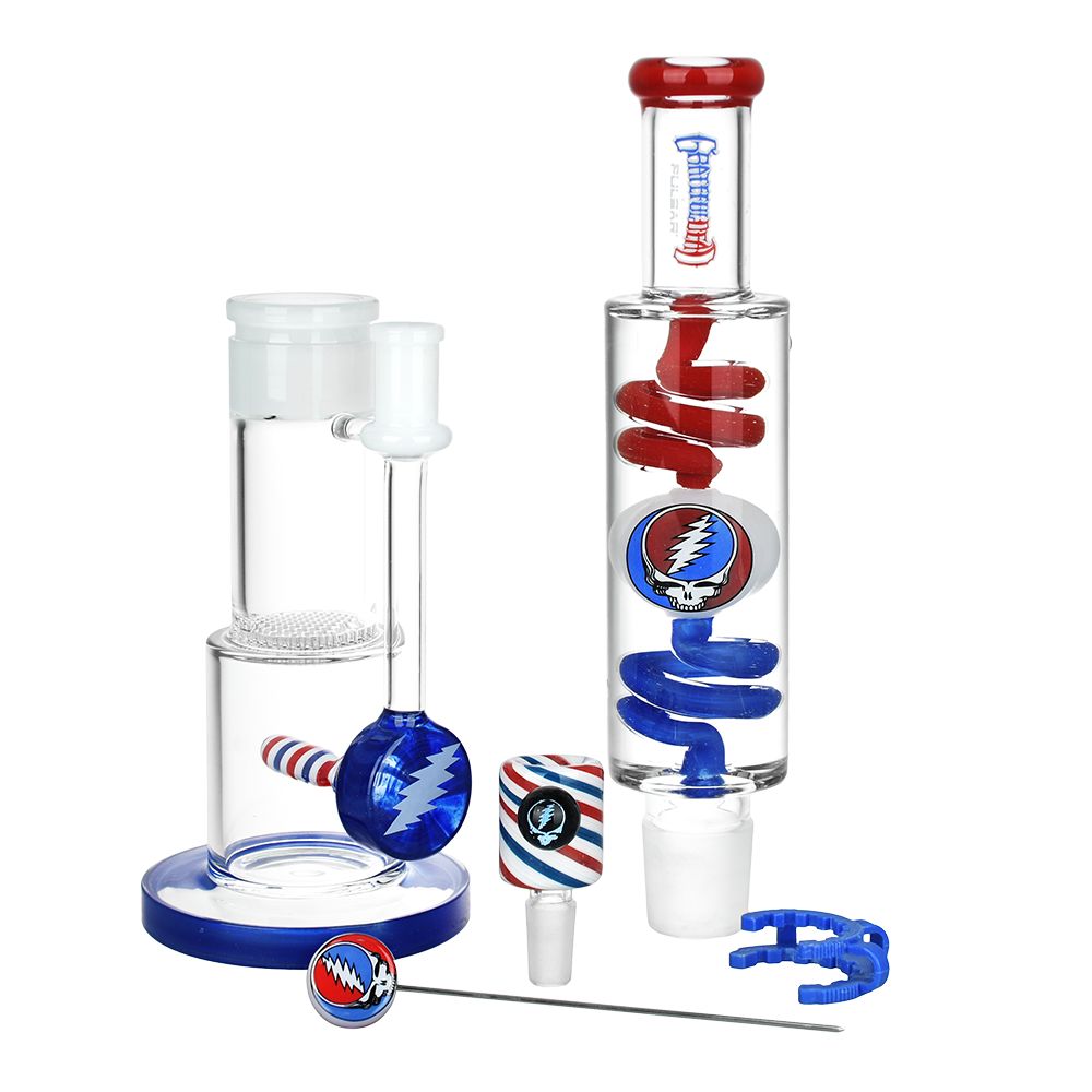 Grateful Dead x Pulsar 10 Year Flood Glycerin Water Pipe Kit - 16" / 14mm F