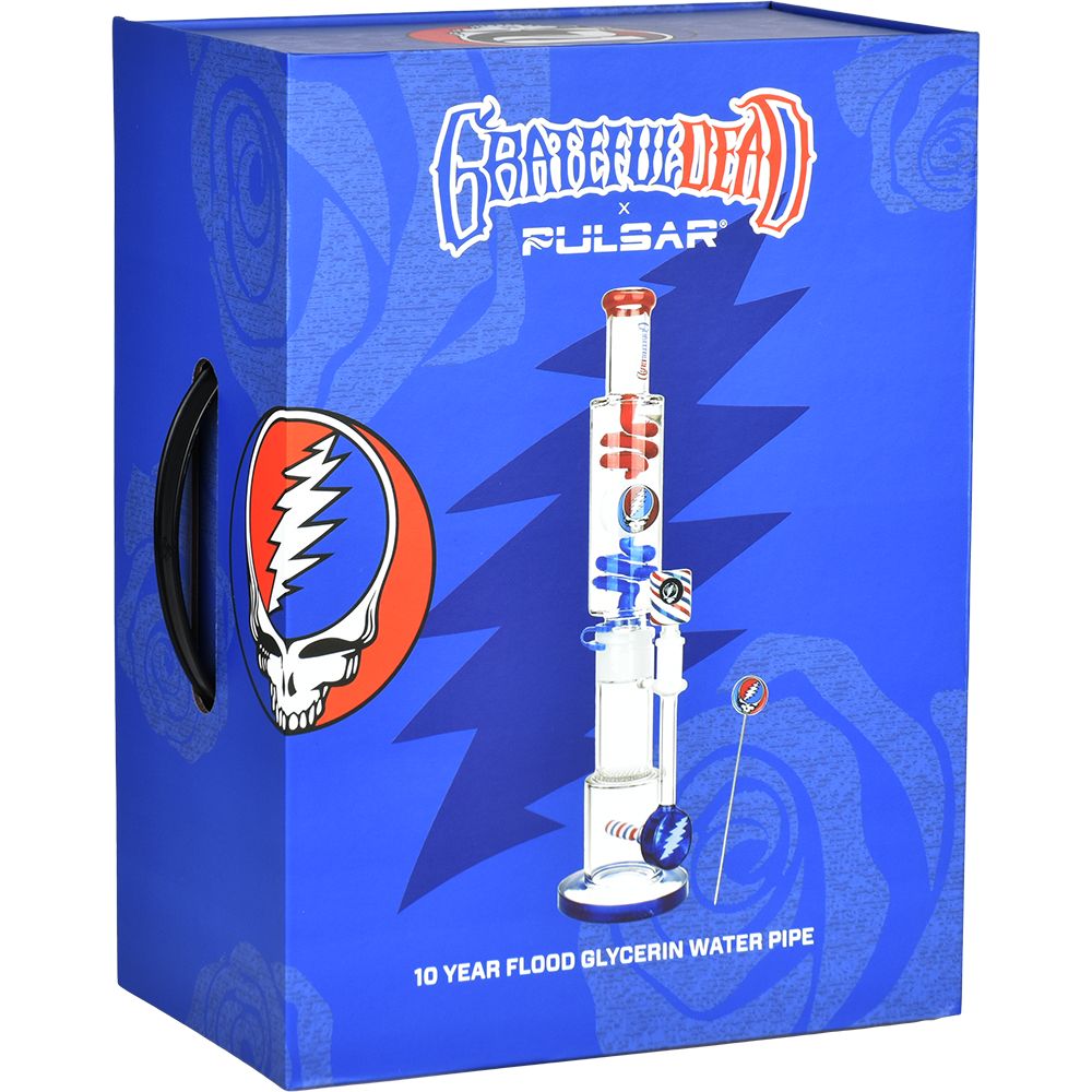 Grateful Dead x Pulsar 10 Year Flood Glycerin Water Pipe Kit - 16" / 14mm F