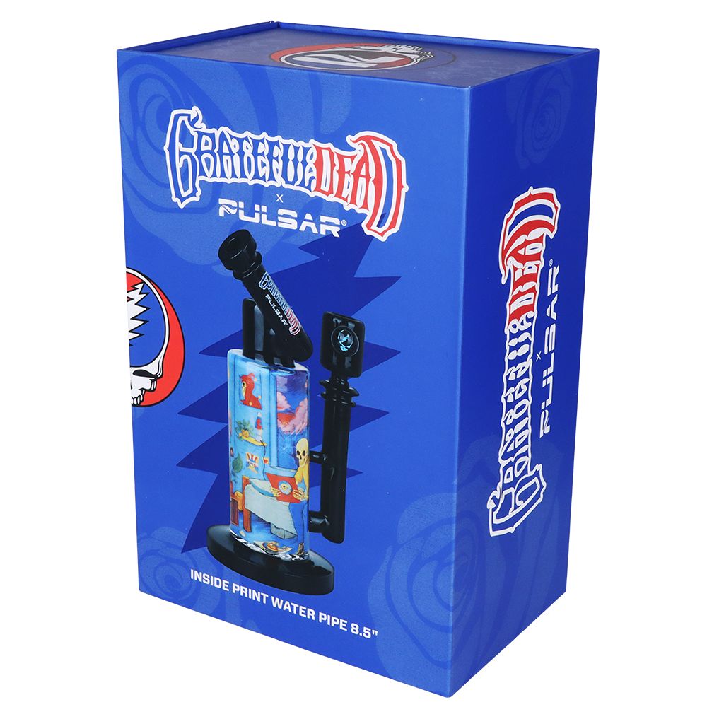 Grateful Dead x Pulsar Inside Print Water Pipe - 8.5" / 14mm F / Deadhead Dorm