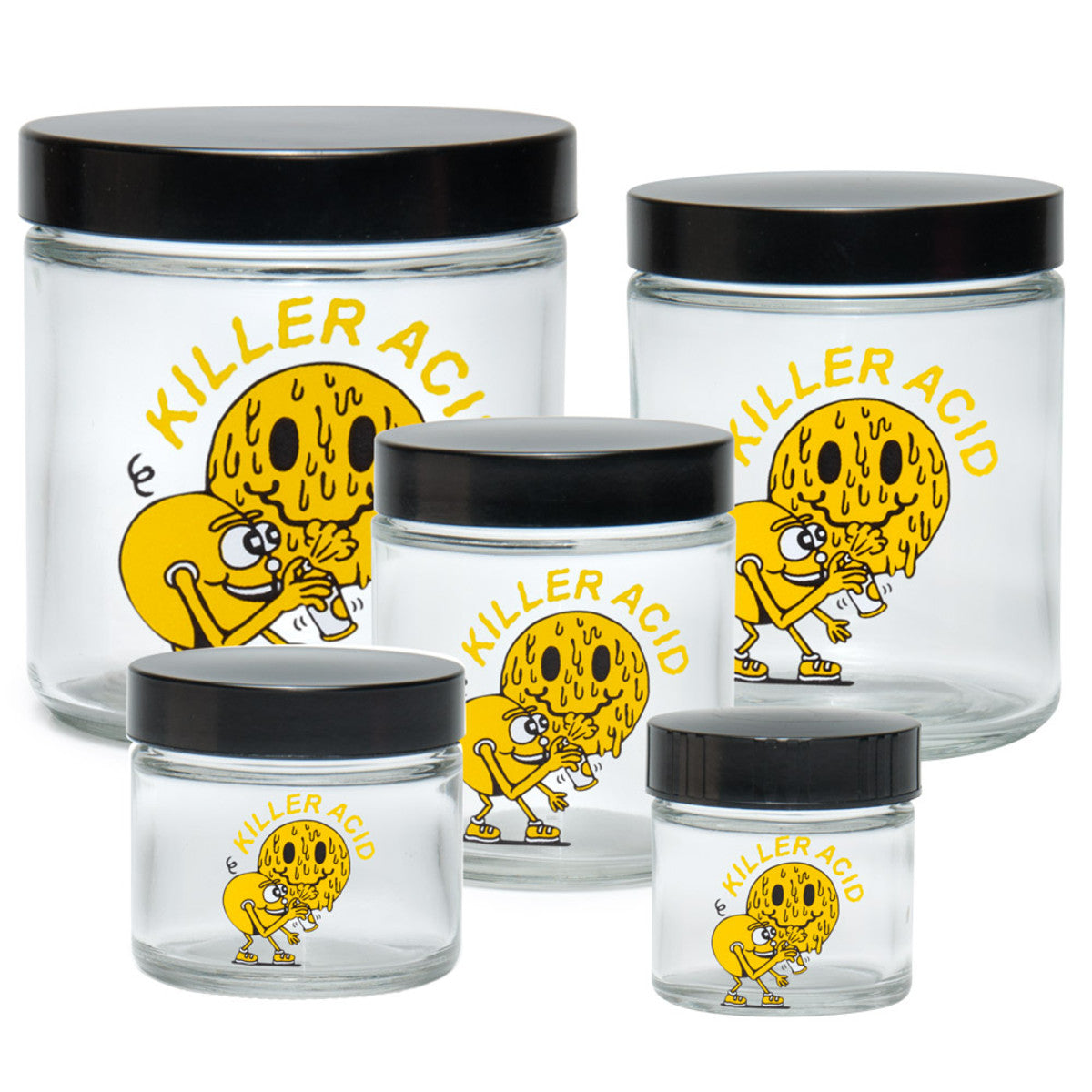 420 Science x Killer Acid Clear Screw Top Jar - Miles of Smiles JR987