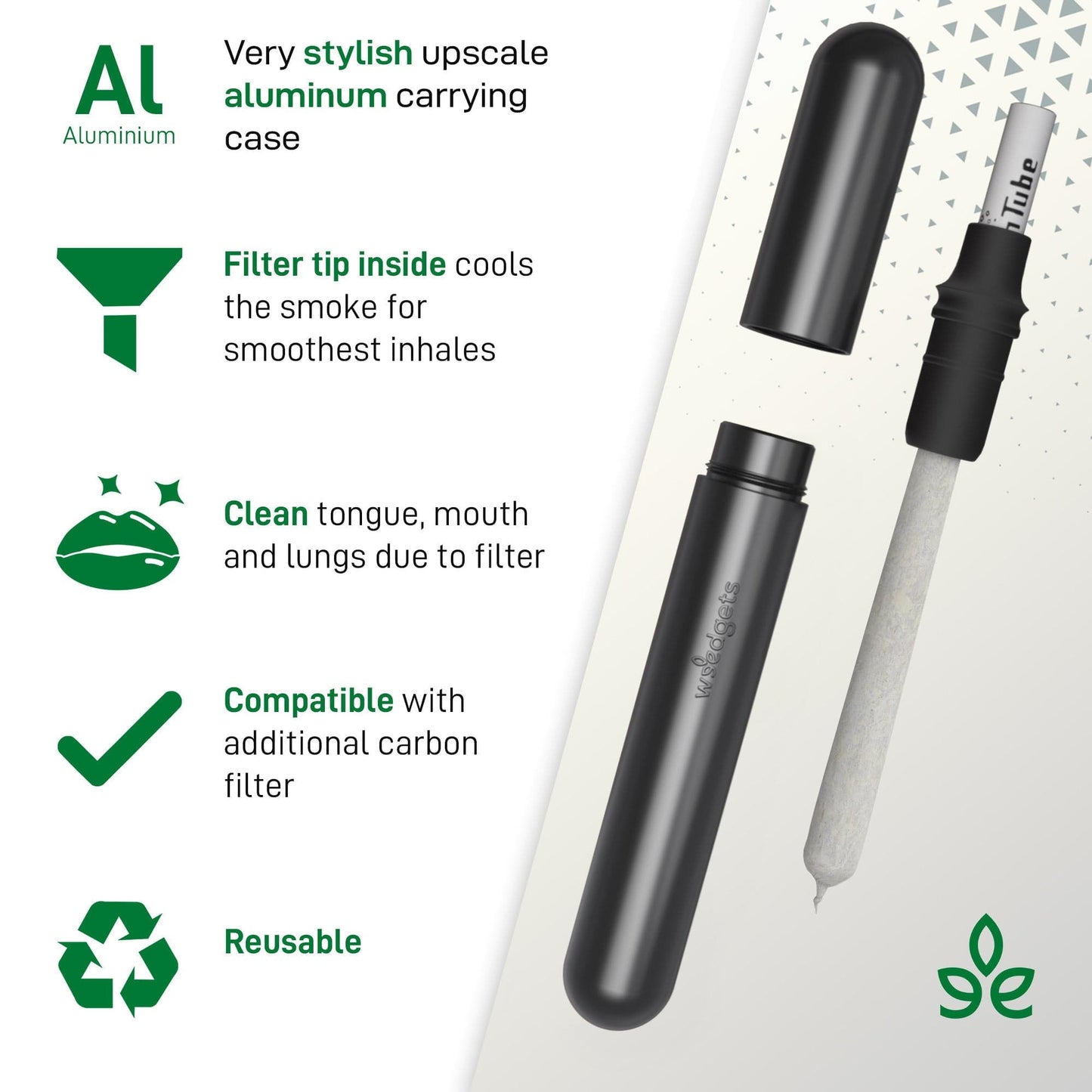 Weedgets Water Tight & Smell Proof Filtered Case for Joints & Prerolls