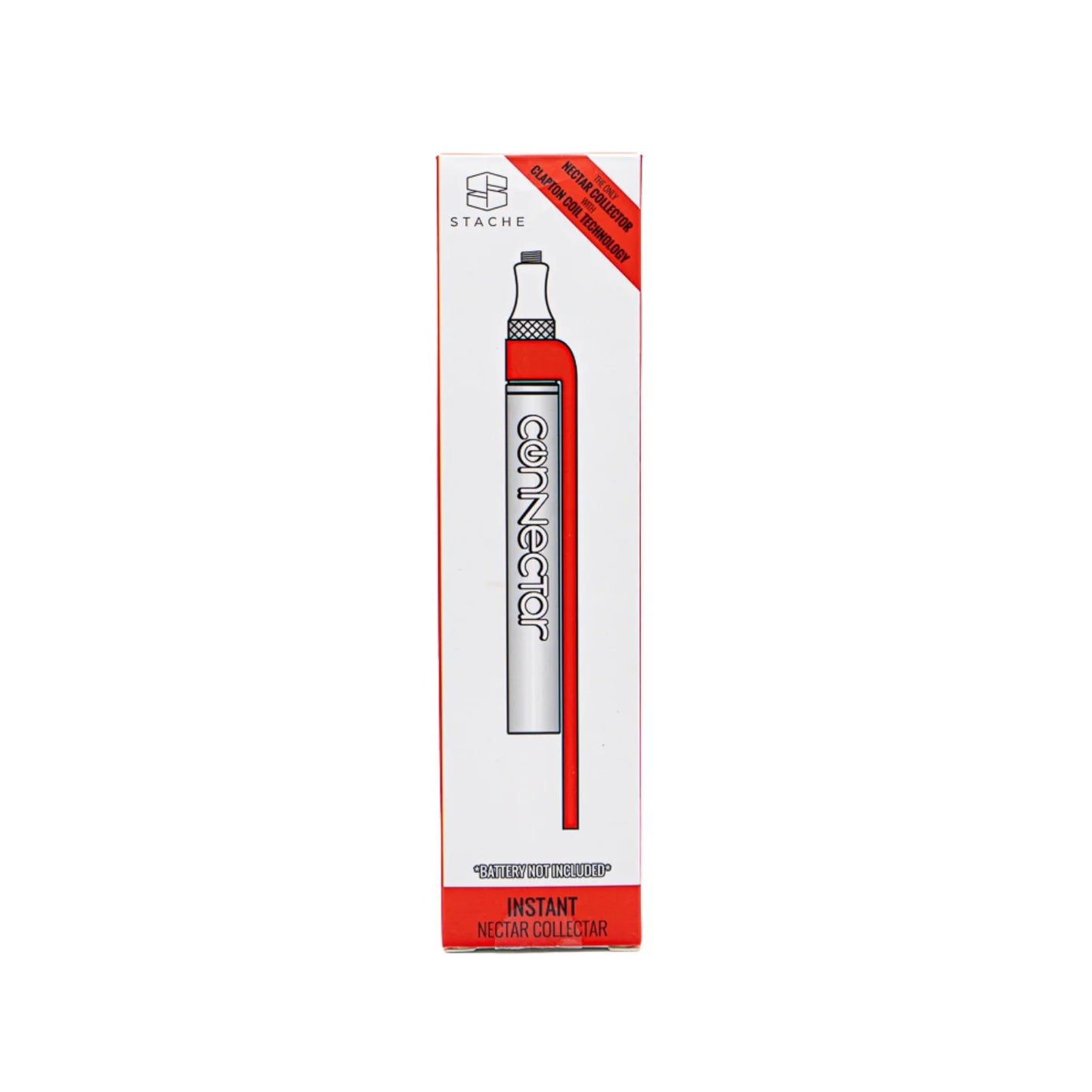 Stache ConNectar - Red add on accessory made to fit any 510 threaded button battery and turn it into a nectar collector.