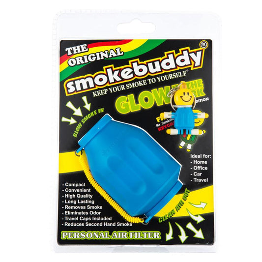 Smokebuddy Glow In Dark Personal Air Filter - Blue Original