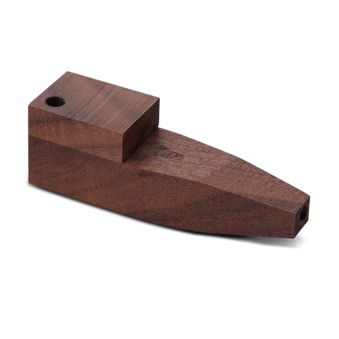 Bearded Square Wood Pipe with Lid