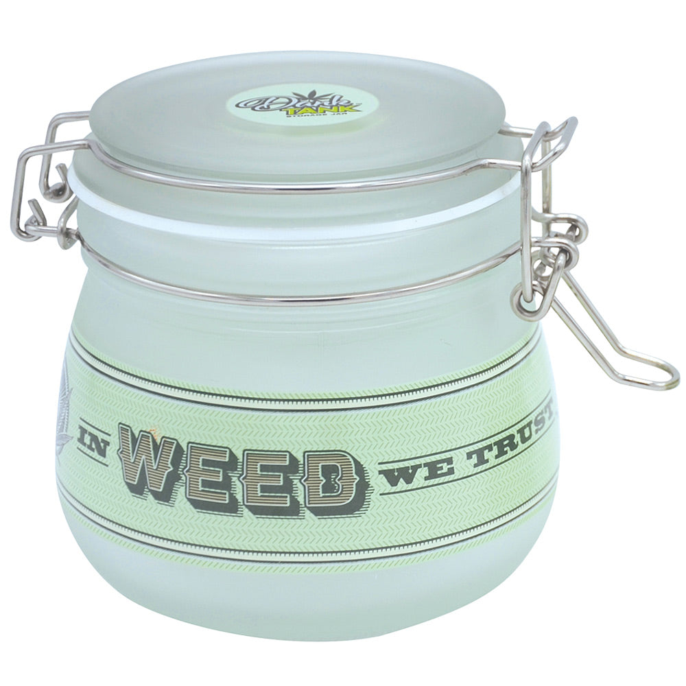 Dank Tank Fujima In Hemp We Trust Frosted Glass Jar - 500ml