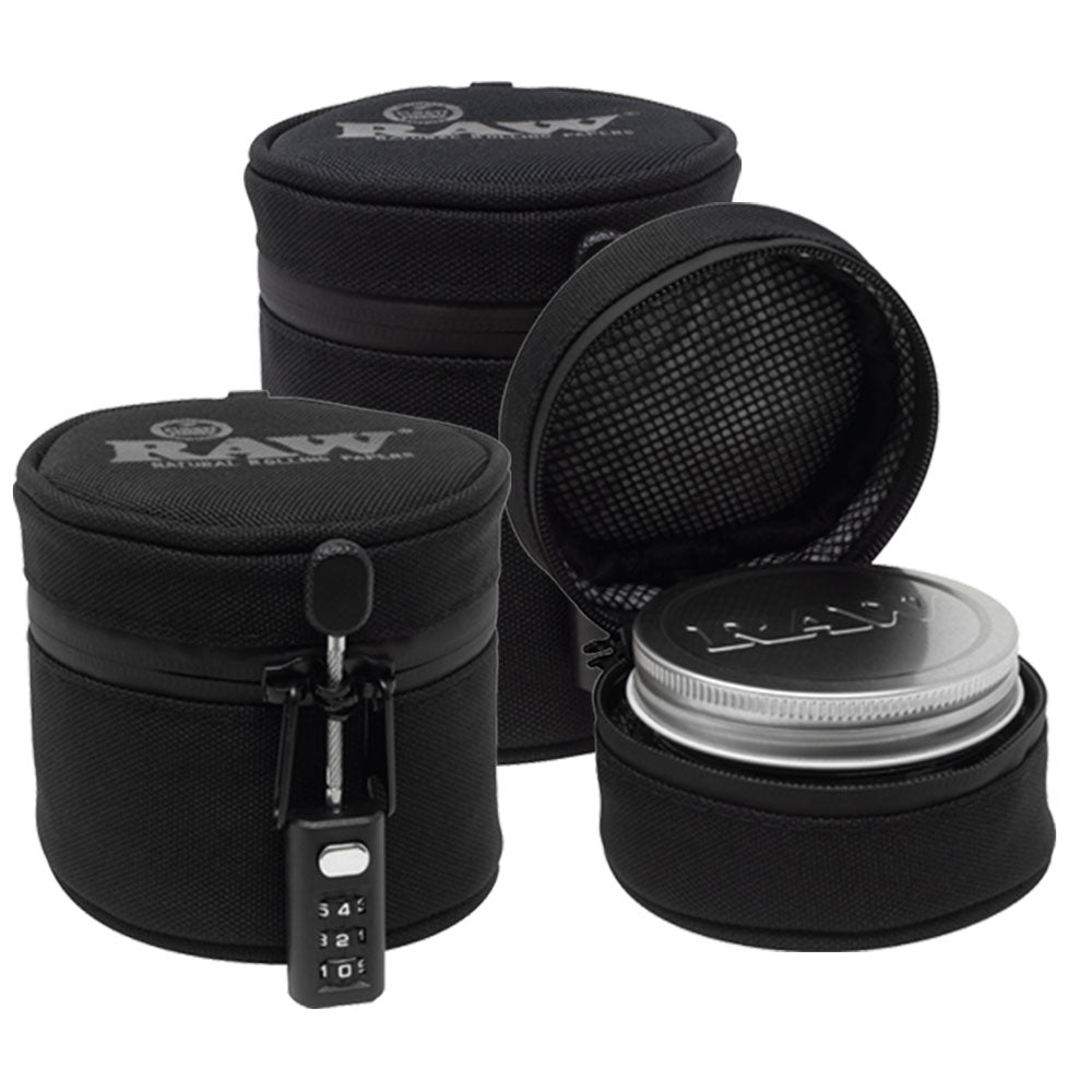 Raw Smell Proof Jar & Cozy w/ Lock