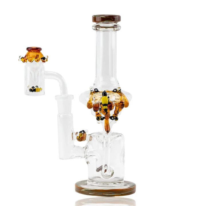 Empire Glassworks Recycler Rig - Save The Bees - Water Bong Smoking Pipe