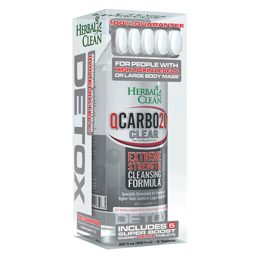Herbal Clean QCarbo20 Clear | 20oz Detox