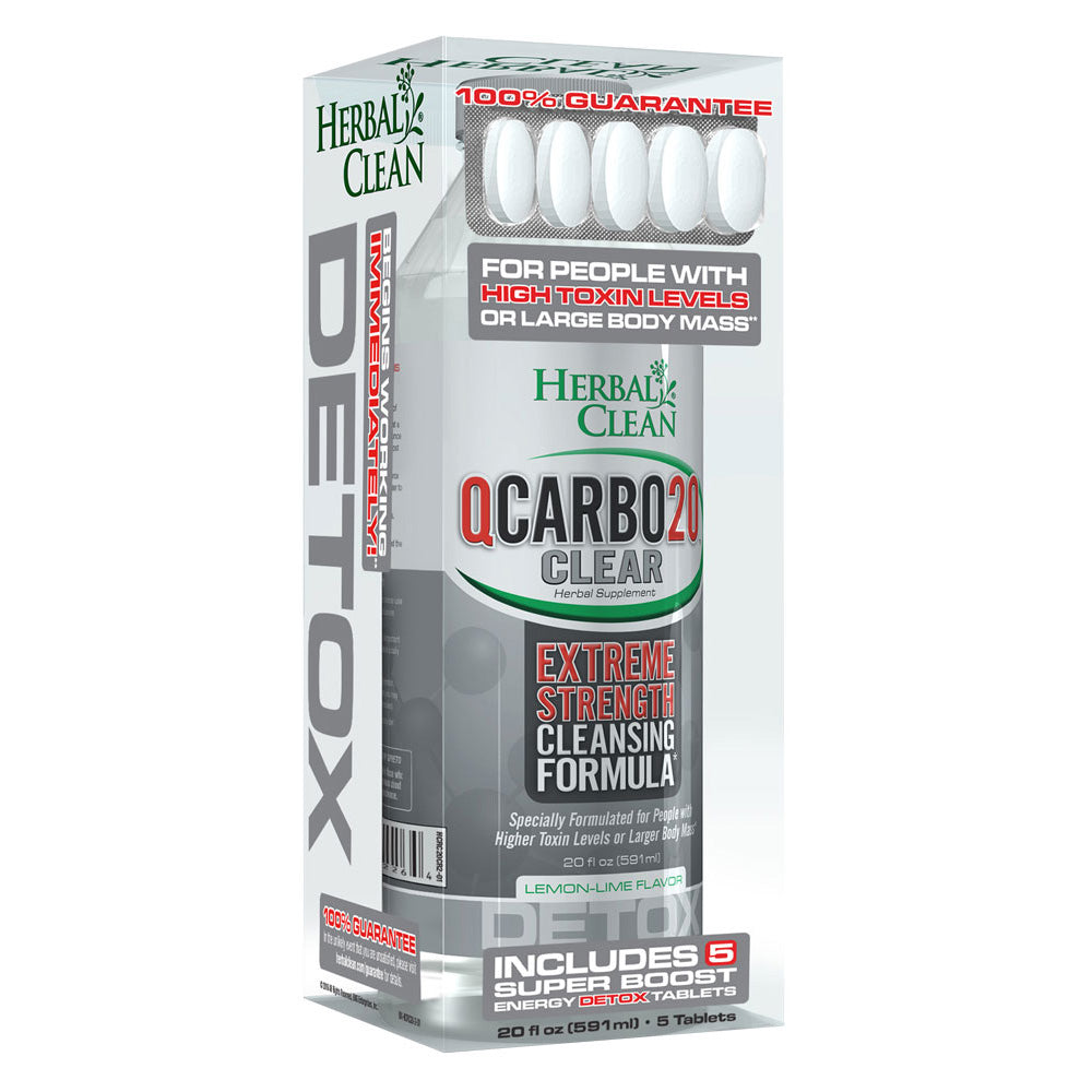 Herbal Clean QCarbo20 Clear | 20oz Detox