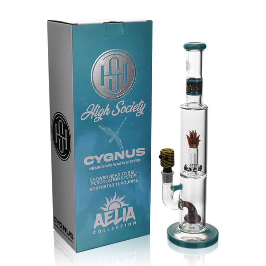 High Society | Cygnus Premium Wig Wag Waterpipe (Turquoise)