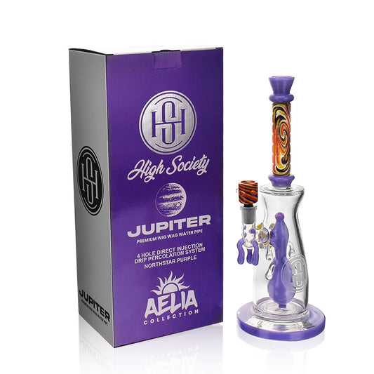 High Society | Jupiter Premium Wig Wag Waterpipe (Slime Purple)