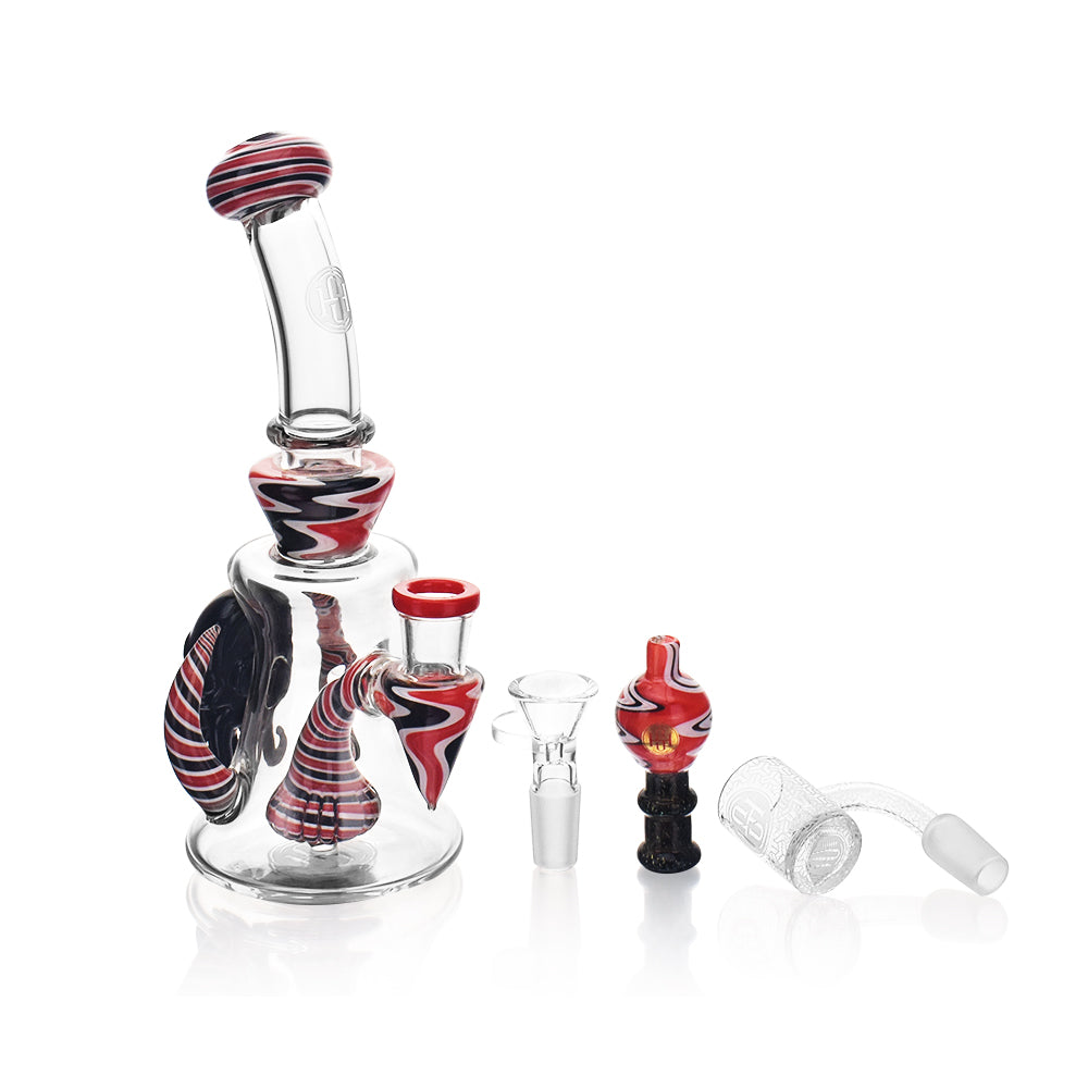 High Society  Tulu Premium Wig Wag Concentrate Rig (Red & Black)