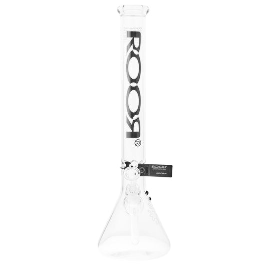 RooR 18" 19mm Classic Beaker Water Pipe - Black/White Logo