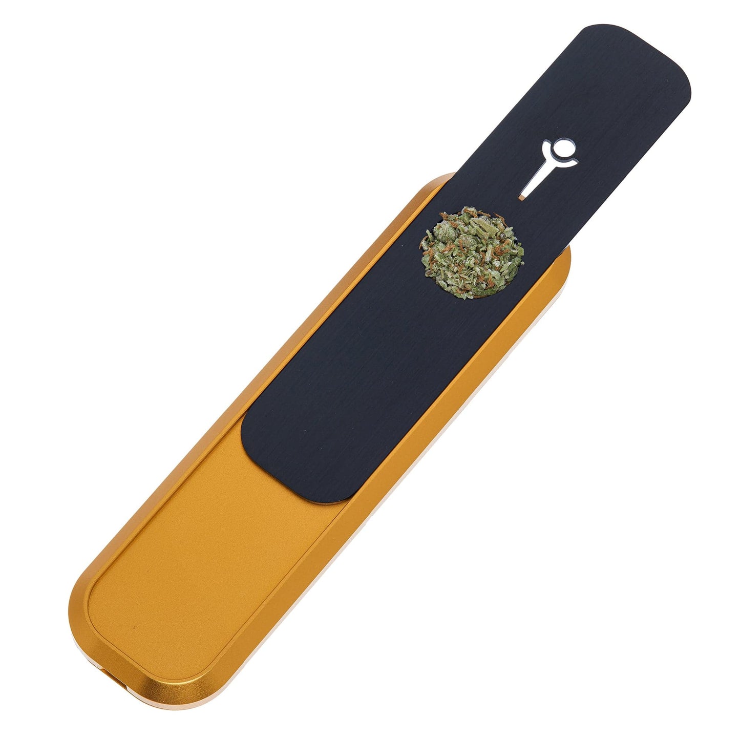 Genius Smoking Dry Herb Smoking Pipe Mini - Gold Patented air cooling system