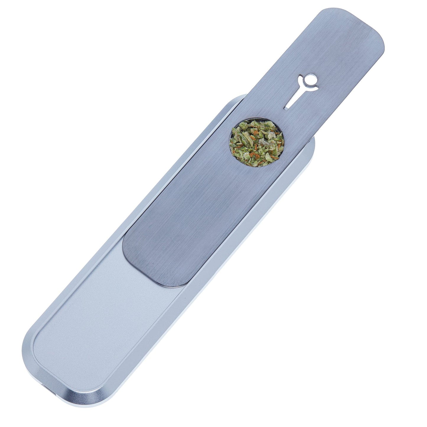 Genius Smoking Dry Herb Smoking Pipe Mini - Silver Patented air cooling system