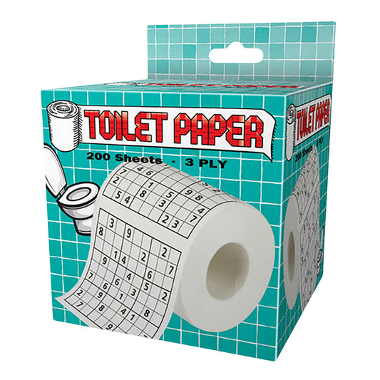 Novelty Toilet Paper - 200 Sheets / 3 Ply / Sudoku