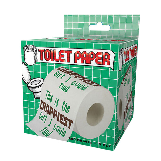 Novelty Toilet Paper - 200 Sheets / 3 Ply / Crappiest Gift
