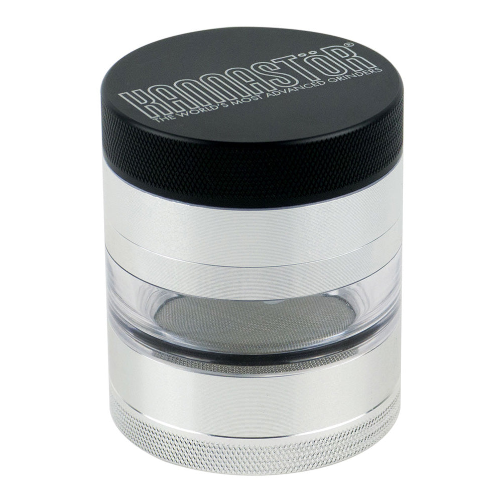 Kannastor Jar Body Multi Chamber 4pc Grinder - 2.2"/ Black / Silver