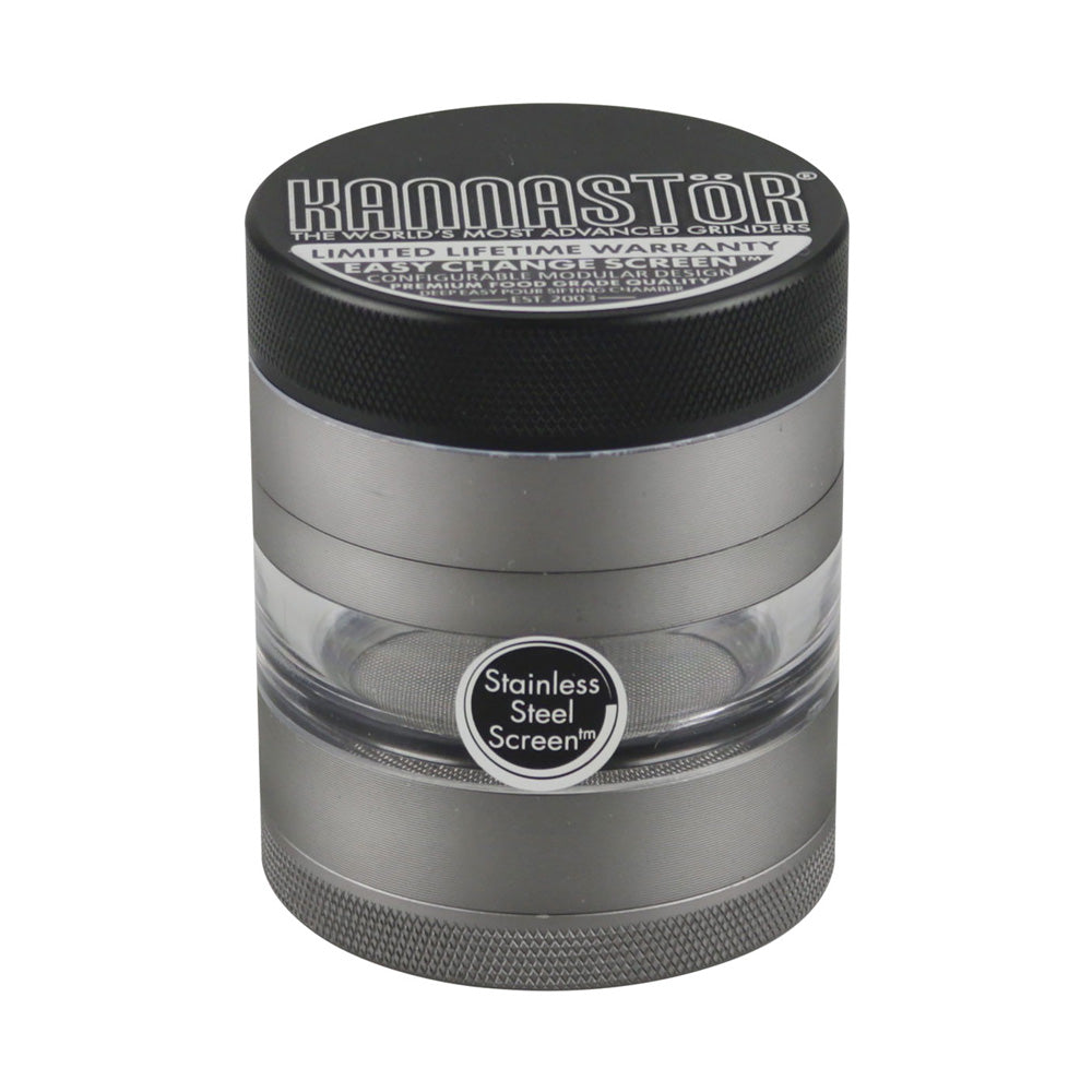 Kannastor Jar Body Multi-Chamber 4pc Grinder - 2.2" / Gunmetal