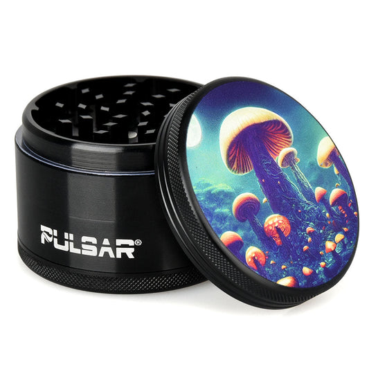 Pulsar Artist Series Metal Grinder - Planet Fungi / 4pc / 2.5"