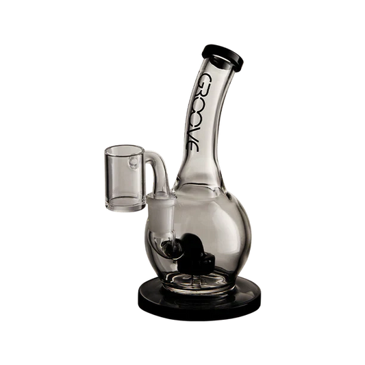 Groove Bubbler Rig With Base Water Pipe 7" Bong