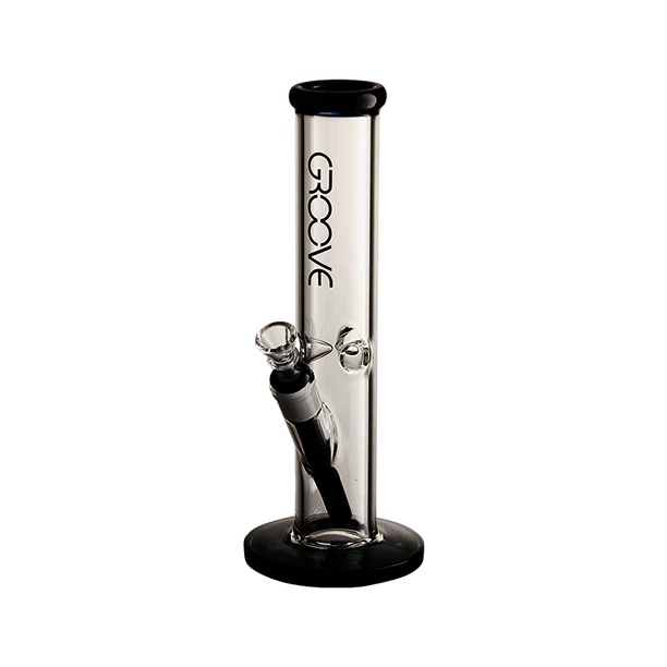 Groove Straight Tube Water Pipe Bong 12"
