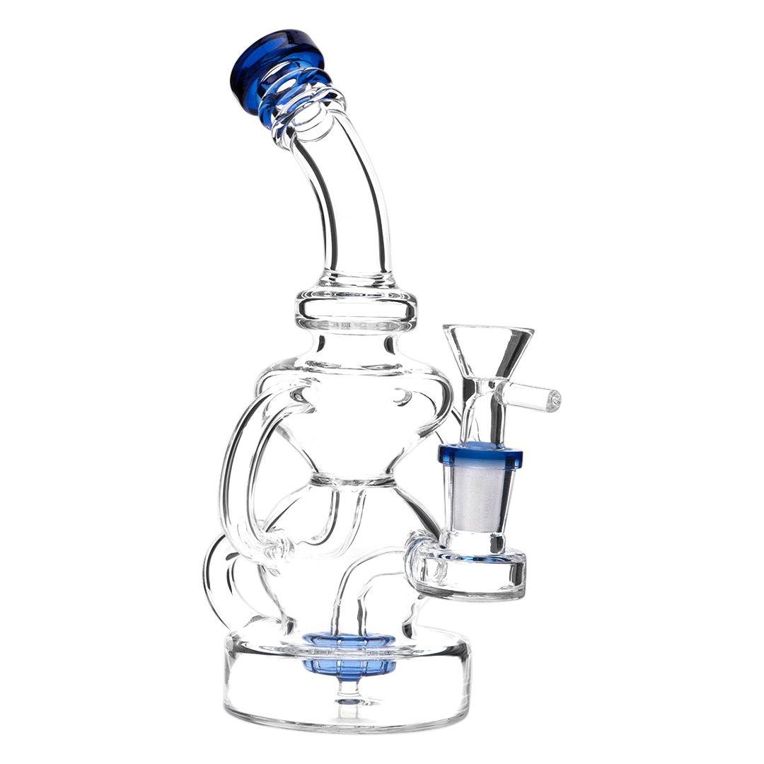 HB King 8" Hourglass Tubed Perc Water Pipe