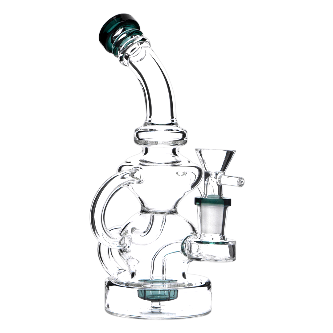 HB King 8" Hourglass Tubed Perc Water Pipe