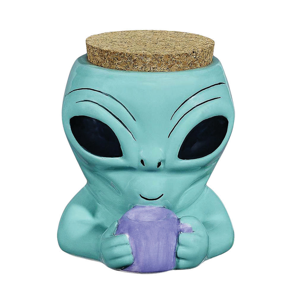 The High Culture  Alien Ceramic Stash Jar - 4"