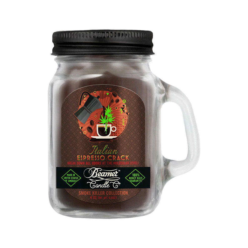 Beamer Candle Co. Mason Jar Candle | Italian Espresso Crack