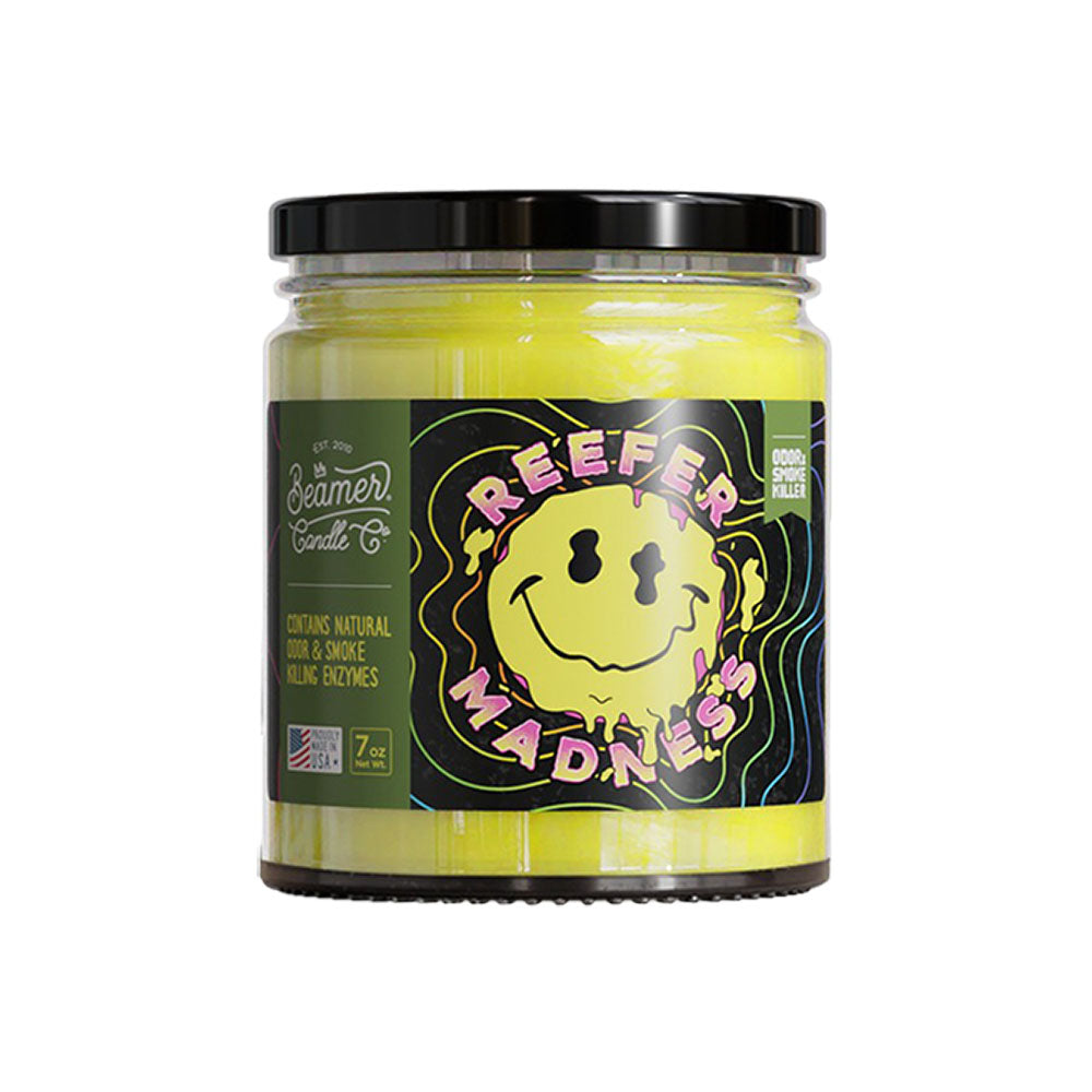 Beamer Candle Co. Odor & Smoke Killer Glass Jar Candle | Reefer Madness | 7oz