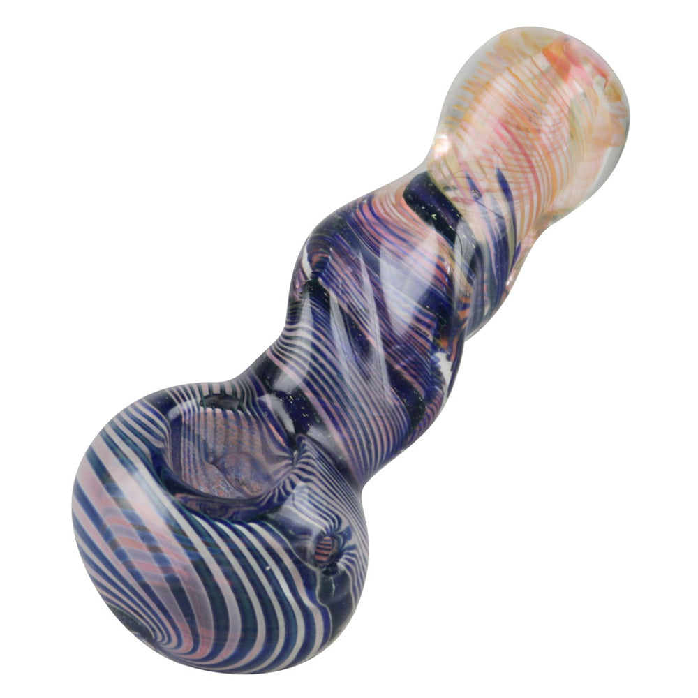 Gold Fumed Inside Out Hand Pipe - 3.5"