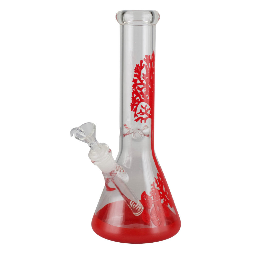The High Culture Red Tree Glass Beaker Bong