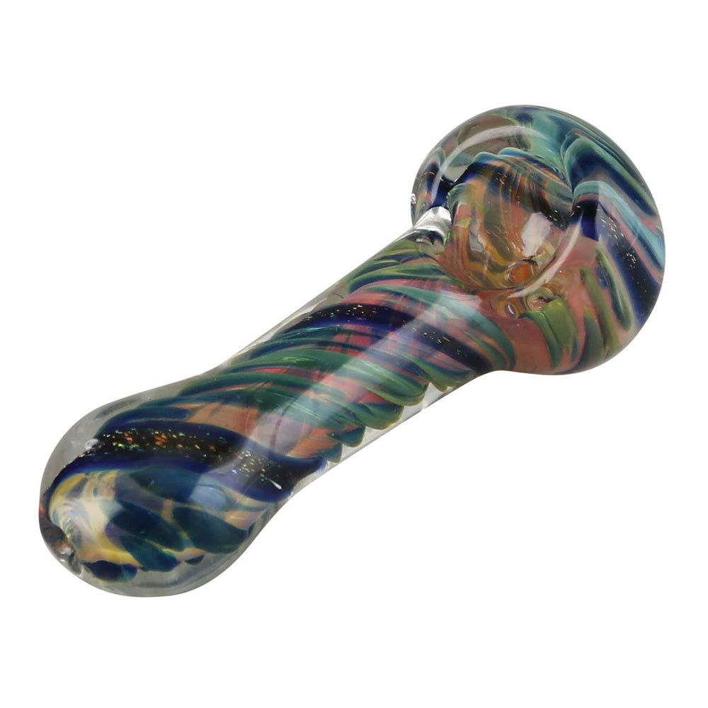 Spiral Fumed Dicro Glass Spoon Pipe