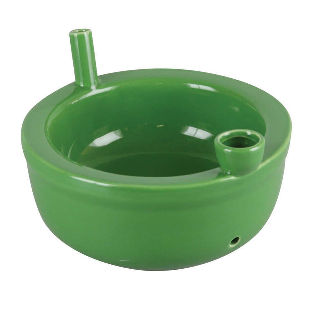 Roast And Toast Ceramic Cereal Bowl Pipe | Green