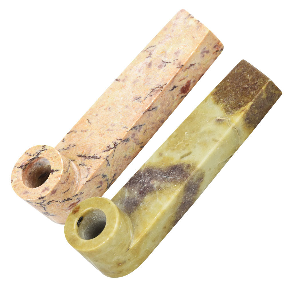 The High Culture Multicolored Smooth Marble Stone Pipe