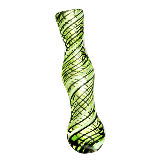 The High Culture Acid Green Worked Glass Taster - 3.75"