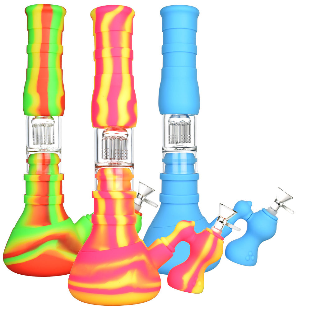 The High Culture 3 Stage Silicone Water Pipe w/ Ash Catch- 14