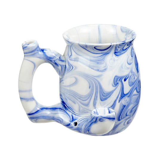 Marbled Ceramic Pipe Mug | Blue