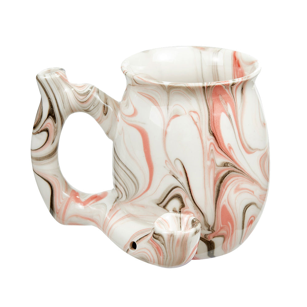 Marbled Ceramic Pipe Mug | Pink