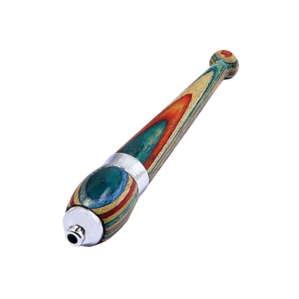 Rainbow Wood Zeppelin One Hitter w/ Chrome Accent | Small