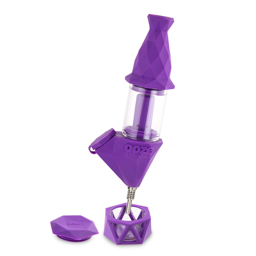 Ooze Bectar Silicone 2 In 1 Bubbler Dab Straw | Purple