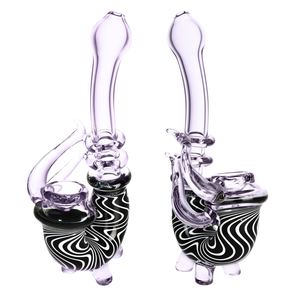 The High Culture Black & White Waves Stand-up Sherlock Pipe - 7