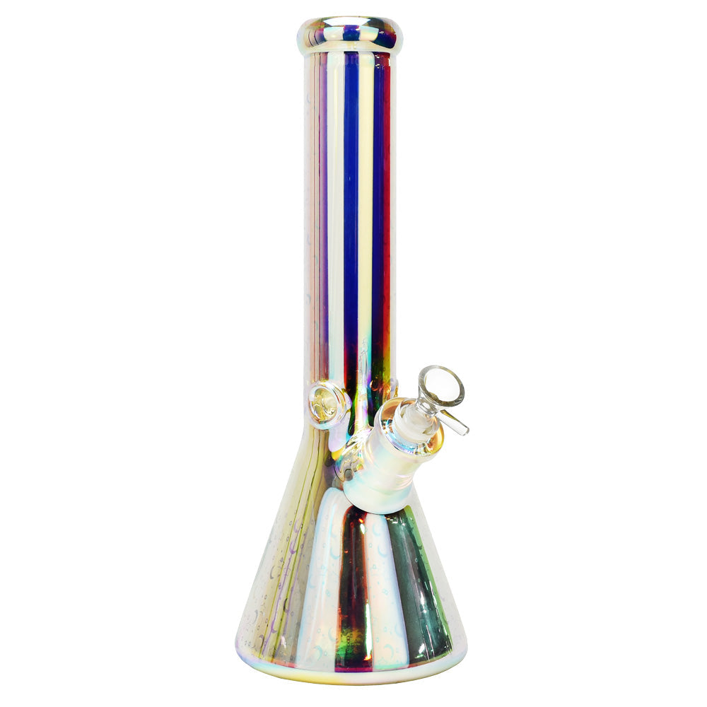 The High Culture Space Party Beaker Water Pipe w/ LED Light - 14" / 14mm F