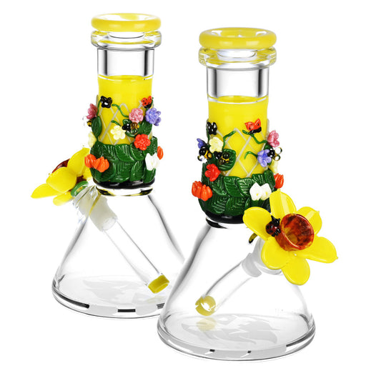 Empire Glassworks Baby Beaker Water Pipe - 8"/14mm F/Flowers